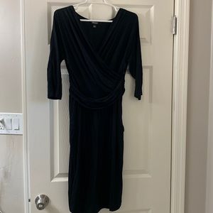 3/4 length sleeve DKNY black dress.